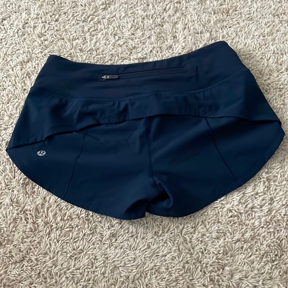 size 2 navy lululemon shorts